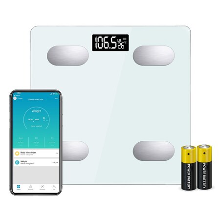 5 Core 5 Core Smart Digital Bathroom Weighing Scale with Body Fat and Water Weight for People, Bluetooth BMI Electronic Body Analyzer Machine, 400 lbs. BBS HL B WH BBS HL B WH